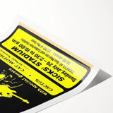 Jimi Hendrix Retro Wall Art – Vintage Sicks' Stadium Concert Print