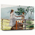Realism Art Prints - Nostalgic Countryside Scene with Children on Canvas