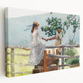 Realism Art Prints - Nostalgic Countryside Scene with Children on Canvas