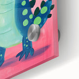 Smiling Dinosaur Art for Kids - Playroom Wall Art