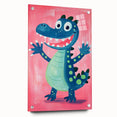 Smiling Dinosaur Art for Kids - Playroom Wall Art