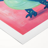 Smiling Dinosaur Art for Kids - Playroom Wall Art