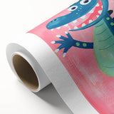 Smiling Dinosaur Art for Kids - Playroom Wall Art