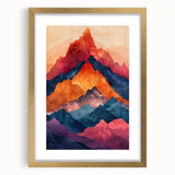 Canvas Art for Dining Area – Vibrant Multicolor Mountain Scene