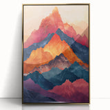 Canvas Art for Dining Area – Vibrant Multicolor Mountain Scene