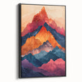 Canvas Art for Dining Area – Vibrant Multicolor Mountain Scene