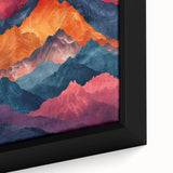 Canvas Art for Dining Area – Vibrant Multicolor Mountain Scene