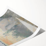 Abstract figurative rolled print showcasing vibrant colors and dynamic shapes, packed securely in a sturdy cardboard tube, perfect for modern decor enthusiasts.