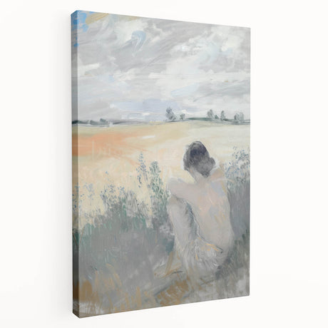 Abstract figurative stretched canvas artwork showcasing vibrant colors and dynamic shapes, perfect for contemporary home decor or artistic focal points. Ideal for art enthusiasts seeking unique and modern wall art.