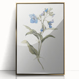 Framed acrylic artwork featuring abstract floral designs in vibrant colors, set in a sleek gold frame, ideal for enhancing modern home décor.