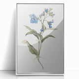 Framed acrylic artwork showcasing an abstract floral design in vibrant colors, set against a white background, ideal for modern home decor.