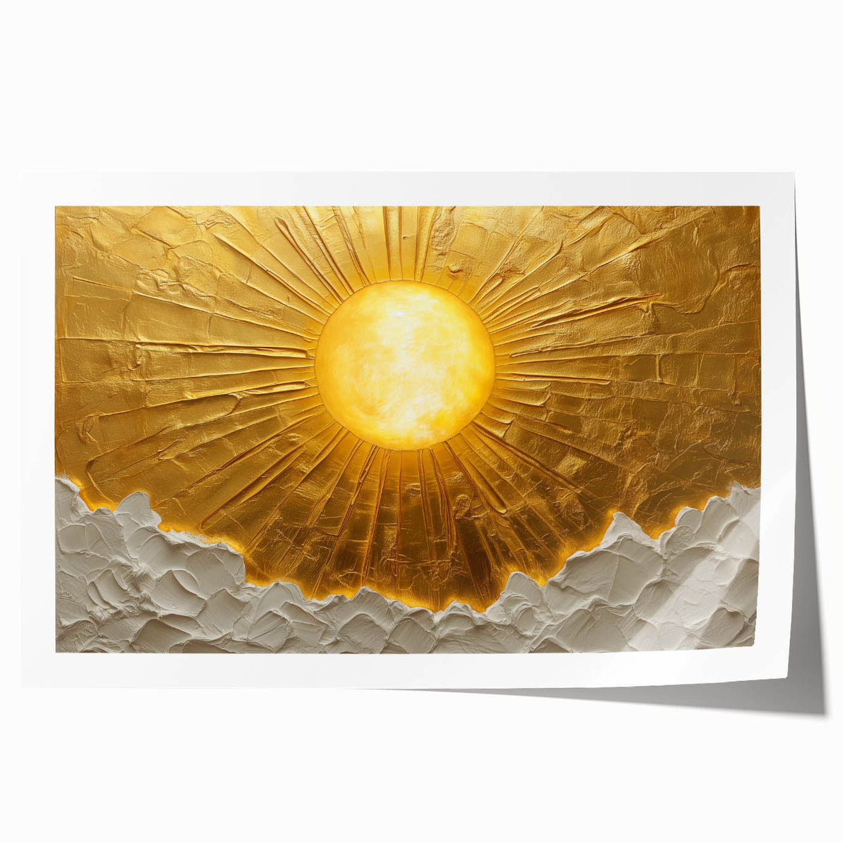 Abstract landscape wall art print showcasing vibrant colors and fluid shapes, rolled for easy shipping, ideal for modern home decor and artistic expression.