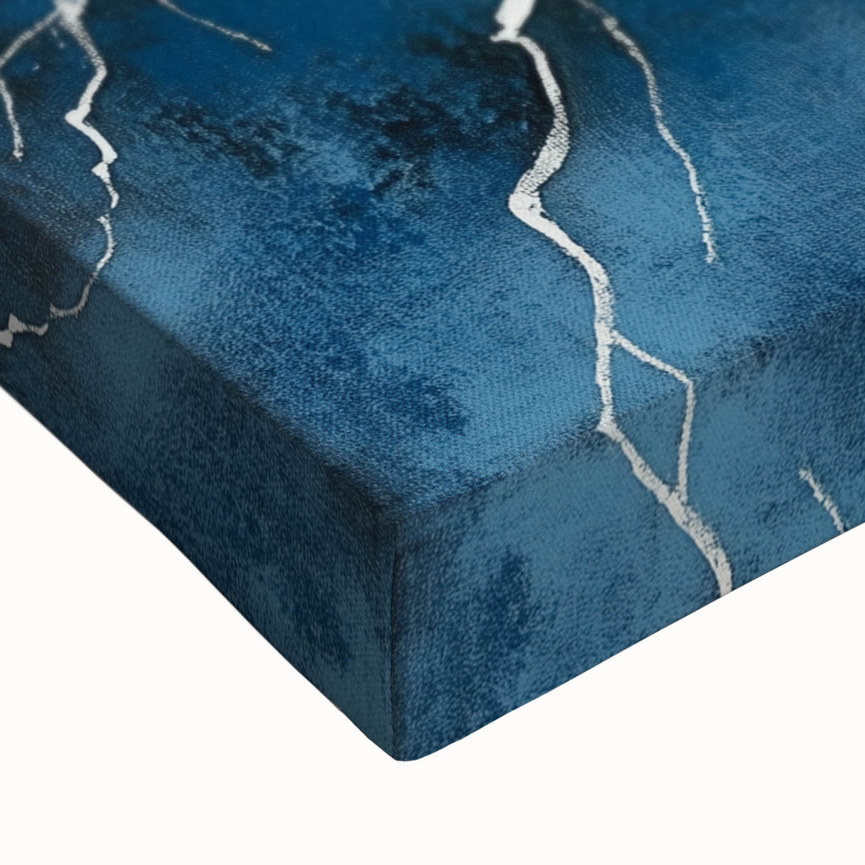 Modern Abstract Wall Art – Minimalist Tree in Blue and Gray Tones