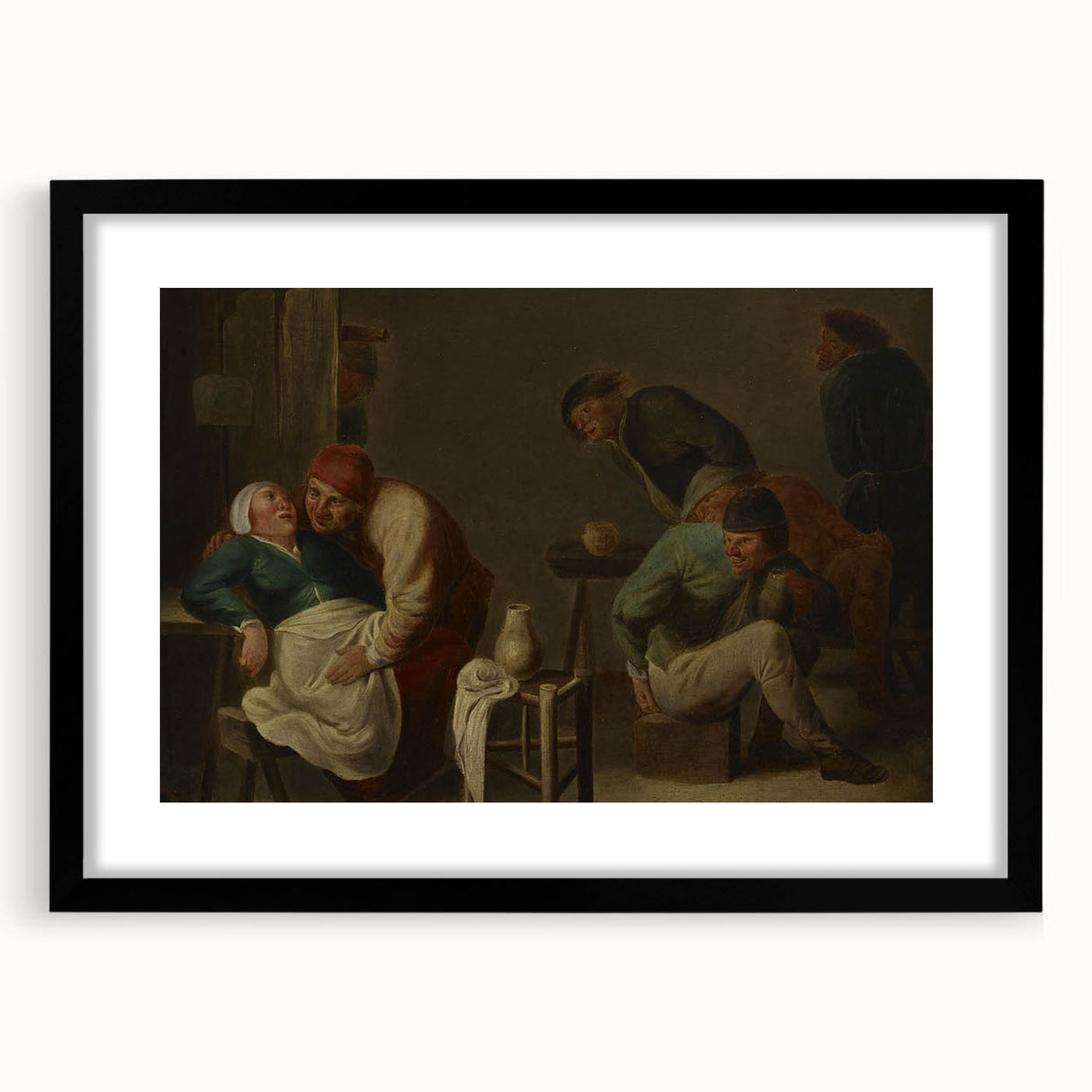 Baroque Rustic Tavern Scene - Classic Art Print with Historical Charm