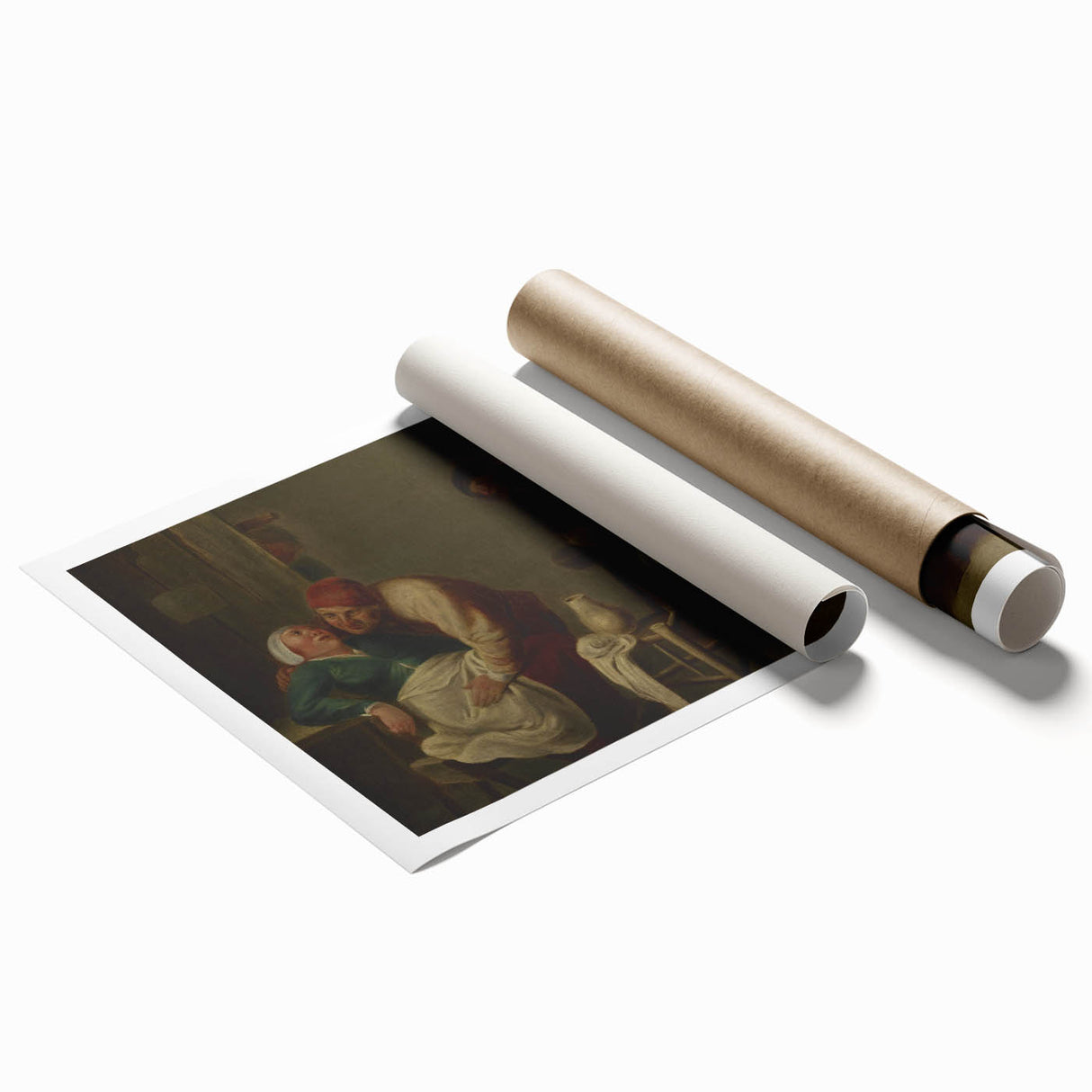 Baroque Rustic Tavern Scene - Classic Art Print with Historical Charm