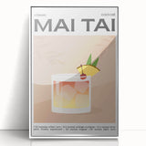 Art deco poster of food and drinks in pastel shades, framed acrylic, ideal for modern nursery wall art.