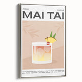 Landscape art painting on framed canvas featuring a colorful vintage poster design.