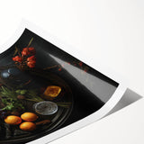 Extra large wall art featuring line art flowers in black on white, rolled print, ideal for large living room.