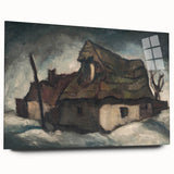 Rustic Cottages - Moody Modern Wall Art in Earthy, Dark Tones