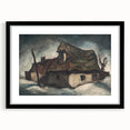 Rustic Cottages - Moody Modern Wall Art in Earthy, Dark Tones