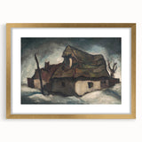 Rustic Cottages - Moody Modern Wall Art in Earthy, Dark Tones