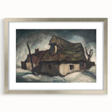 Rustic Cottages - Moody Modern Wall Art in Earthy, Dark Tones