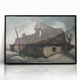 Rustic Cottages - Moody Modern Wall Art in Earthy, Dark Tones