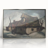 Rustic Cottages - Moody Modern Wall Art in Earthy, Dark Tones