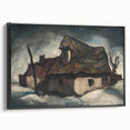 Rustic Cottages - Moody Modern Wall Art in Earthy, Dark Tones