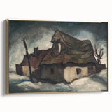 Rustic Cottages - Moody Modern Wall Art in Earthy, Dark Tones