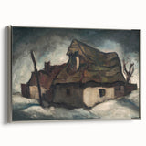 Rustic Cottages - Moody Modern Wall Art in Earthy, Dark Tones