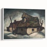 Rustic Cottages - Moody Modern Wall Art in Earthy, Dark Tones