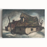 Rustic Cottages - Moody Modern Wall Art in Earthy, Dark Tones