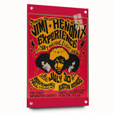 Jimi Hendrix Retro Wall Art – Vintage Baton Rouge Concert Print