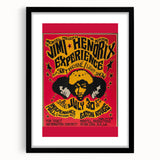 Jimi Hendrix Retro Wall Art – Vintage Baton Rouge Concert Print