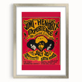 Jimi Hendrix Retro Wall Art – Vintage Baton Rouge Concert Print