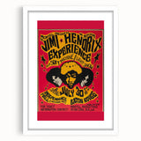 Jimi Hendrix Retro Wall Art – Vintage Baton Rouge Concert Print