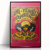 Jimi Hendrix Retro Wall Art – Vintage Baton Rouge Concert Print