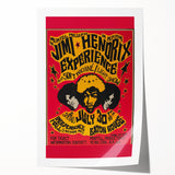 Jimi Hendrix Retro Wall Art – Vintage Baton Rouge Concert Print