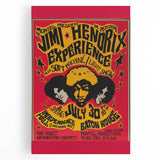 Jimi Hendrix Retro Wall Art – Vintage Baton Rouge Concert Print