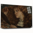Realism Art Prints - Intimate Portrait of Woman with Mirror on Canvas