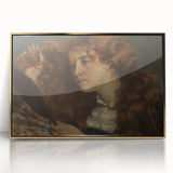 Realism Art Prints - Intimate Portrait of Woman with Mirror on Canvas