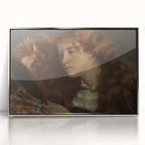 Realism Art Prints - Intimate Portrait of Woman with Mirror on Canvas