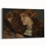 Realism Art Prints - Intimate Portrait of Woman with Mirror on Canvas
