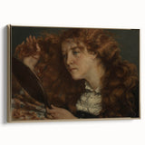 Realism Art Prints - Intimate Portrait of Woman with Mirror on Canvas