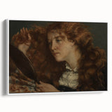 Realism Art Prints - Intimate Portrait of Woman with Mirror on Canvas
