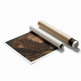 Realism Art Prints - Intimate Portrait of Woman with Mirror on Canvas