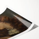 Realism Art Prints - Intimate Portrait of Woman with Mirror on Canvas