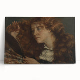 Realism Art Prints - Intimate Portrait of Woman with Mirror on Canvas