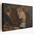 Realism Art Prints - Intimate Portrait of Woman with Mirror on Canvas